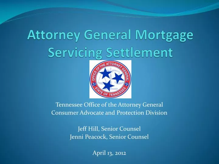 attorney general mortgage servicing settlement