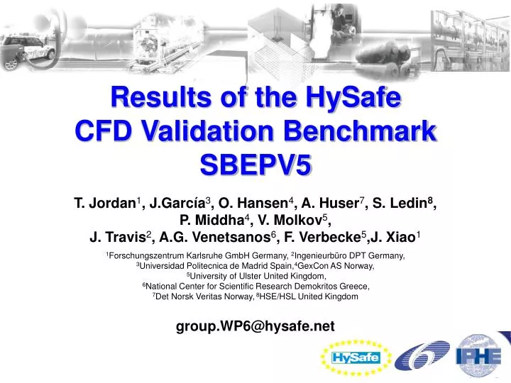 results of the hysafe cfd validation benchmark sbepv5
