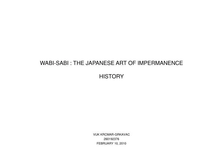 wabi sabi the japanese art of impermanence history
