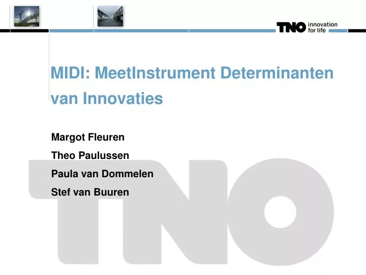 midi meetinstrument determinanten van innovaties