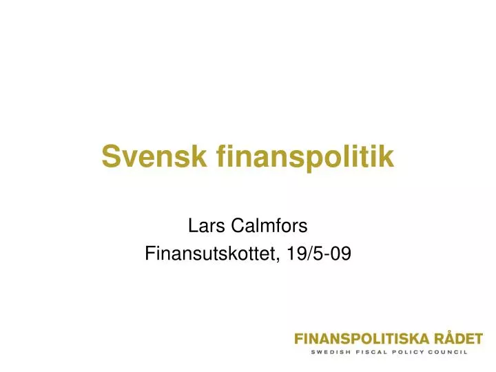 svensk finanspolitik