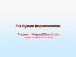File System Implementation - slide 1