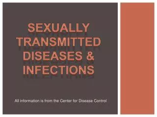 Sexually Transmitted Diseases &amp; Infections