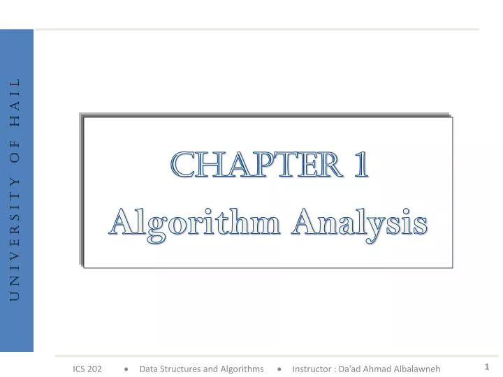 chapter 1 algorithm analysis