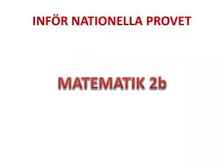 inf r nationella provet