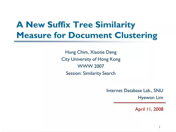 a new suffix tree similarity measure for document clustering