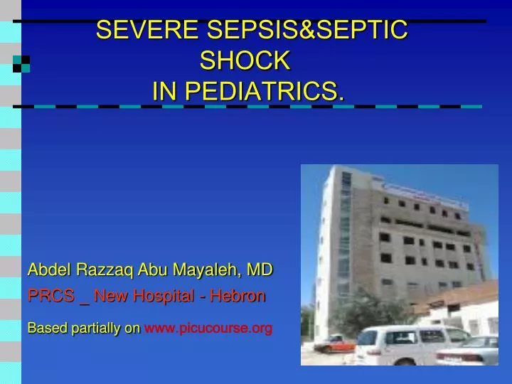 severe sepsis septic shock in pediatrics