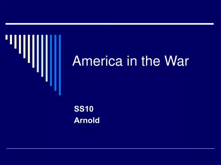 america in the war