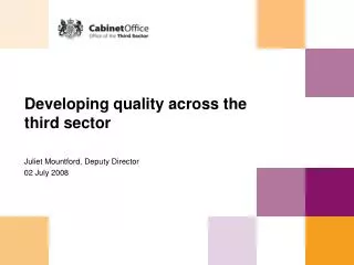 Developing quality across the third sector