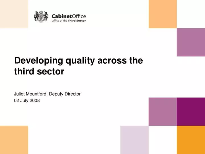 developing quality across the third sector