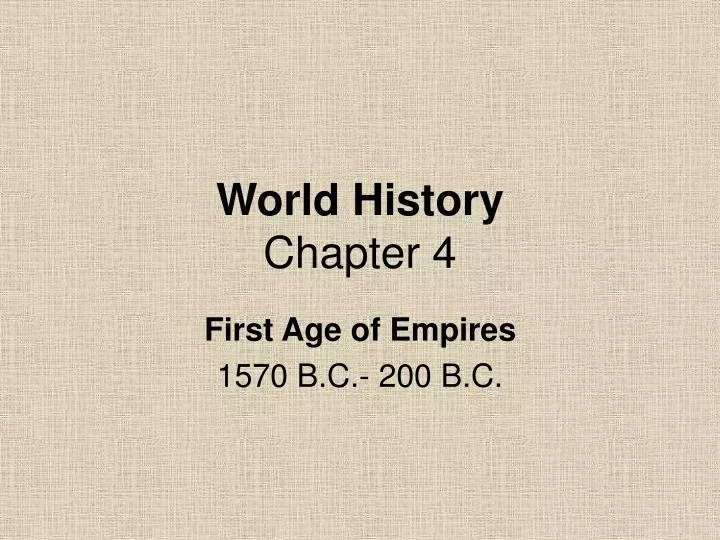 world history chapter 4