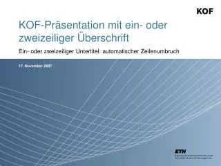 kof pr sentation mit ein oder zweizeiliger berschrift