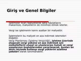 giri ve genel bilgiler