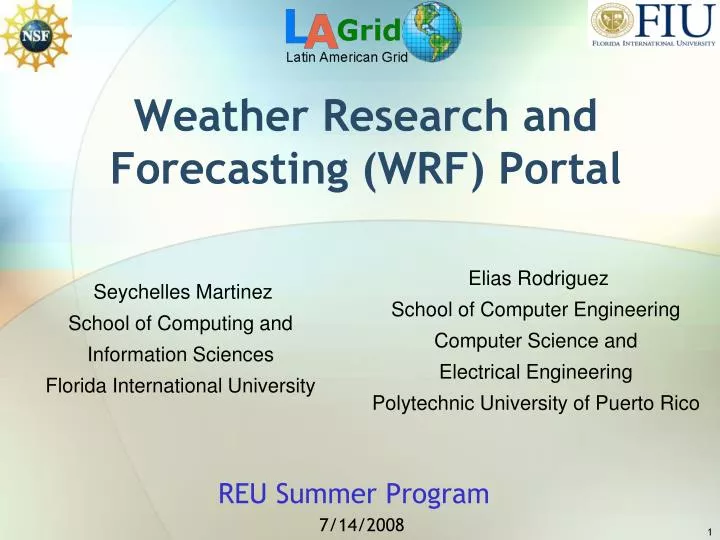 weather research and forecasting wrf portal