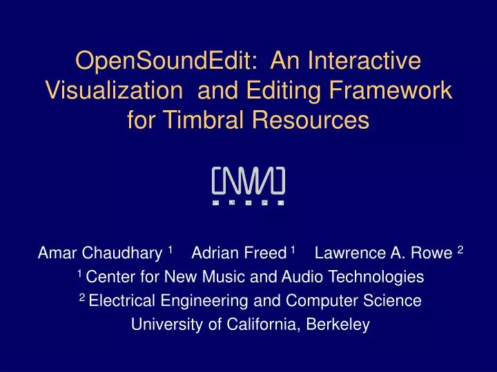 opensoundedit an interactive visualization and editing framework for timbral resources