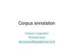 Corpus annotation