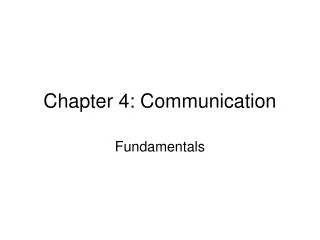 Chapter 4: Communication