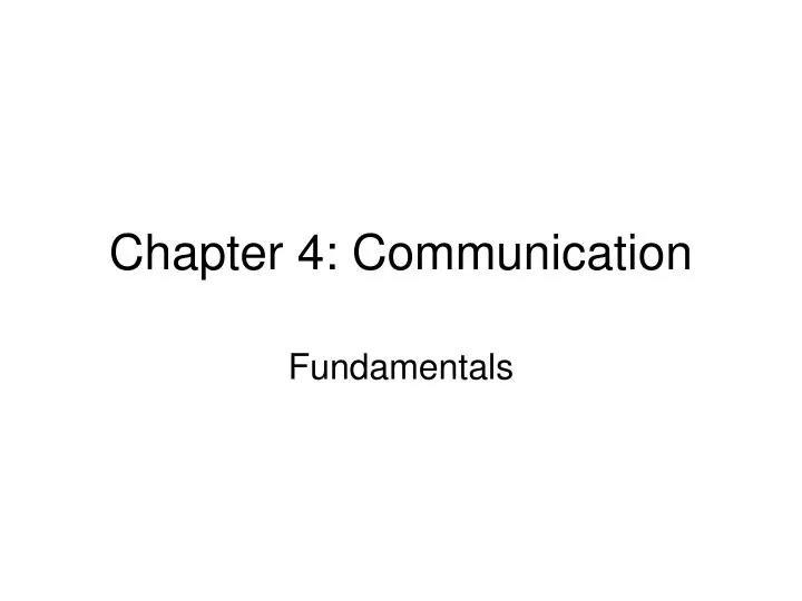 chapter 4 communication