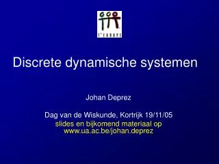 discrete dynamische systemen