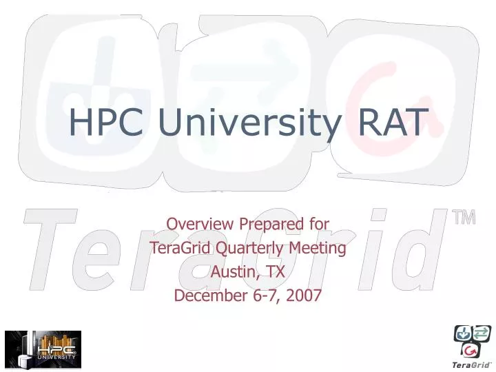 hpc university rat
