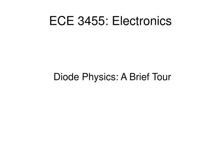 ece 3455 electronics