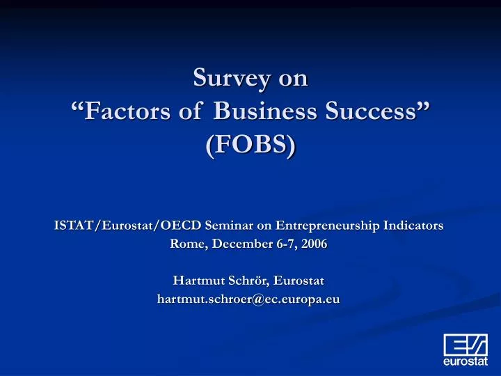 survey on factors of business success fobs