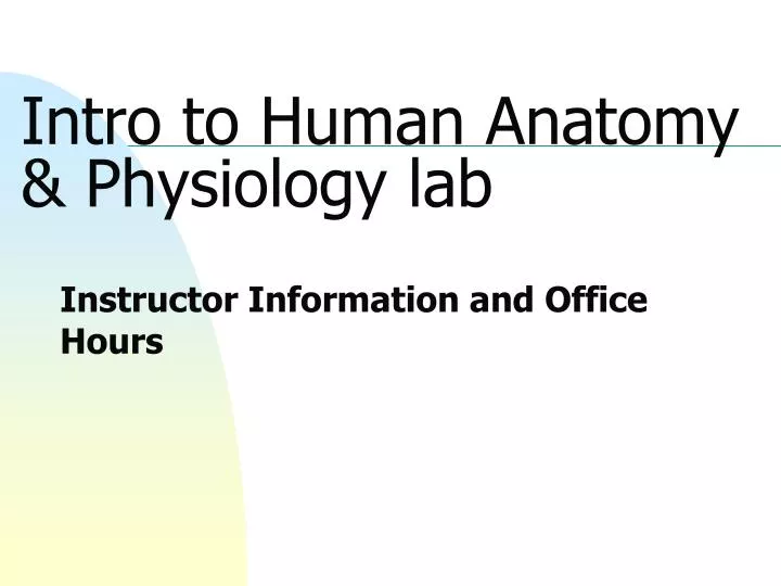 intro to human anatomy physiology lab