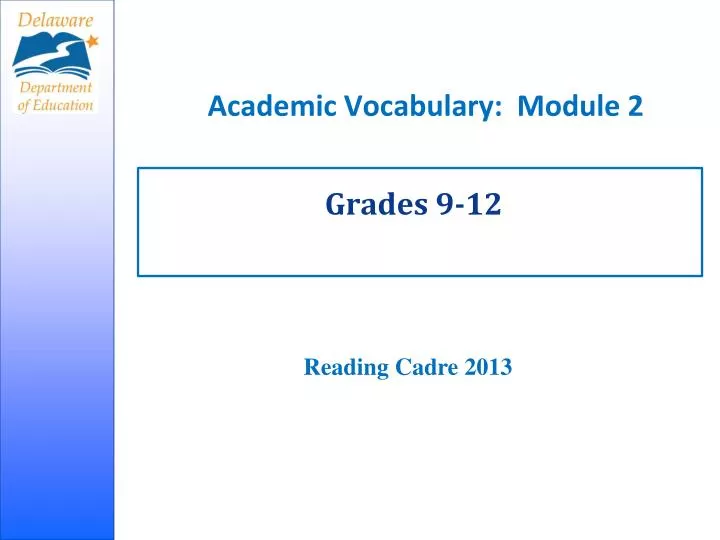 academic vocabulary module 2