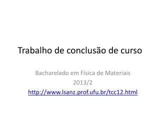 trabalho de conclus o de curso