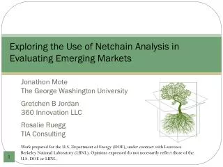 Exploring the Use of Netchain Analysis in Evaluating Emerging Markets