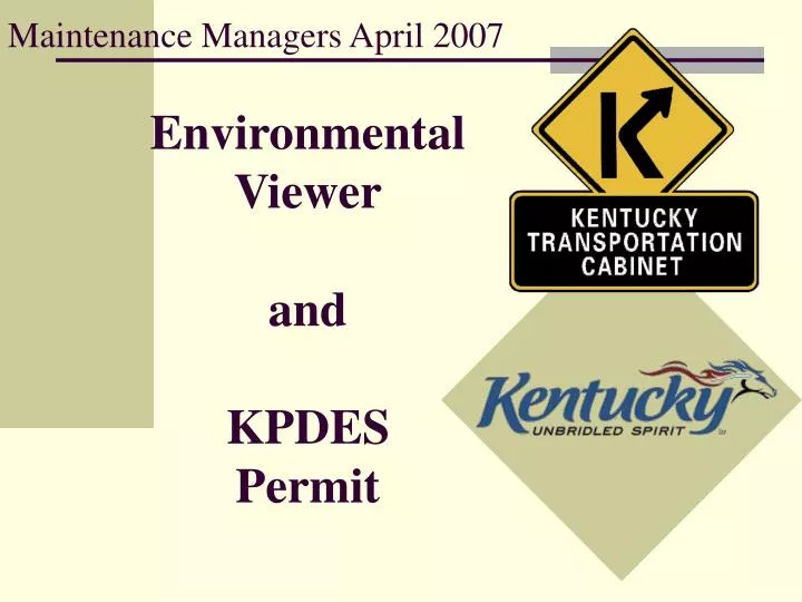 environmental viewer and kpdes permit