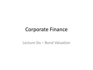 Corporate Finance