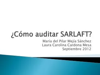 c mo auditar sarlaft