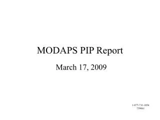 MODAPS PIP Report