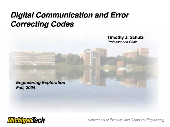digital communication and error correcting codes