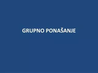 grupno pona anje