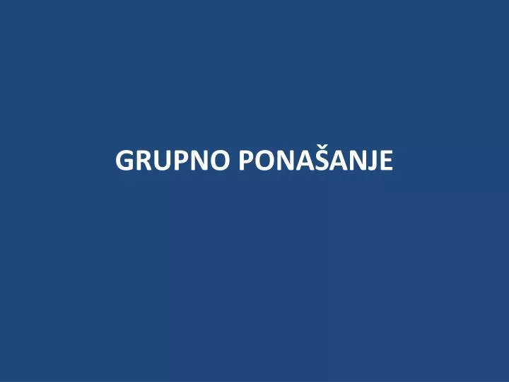 grupno pona anje