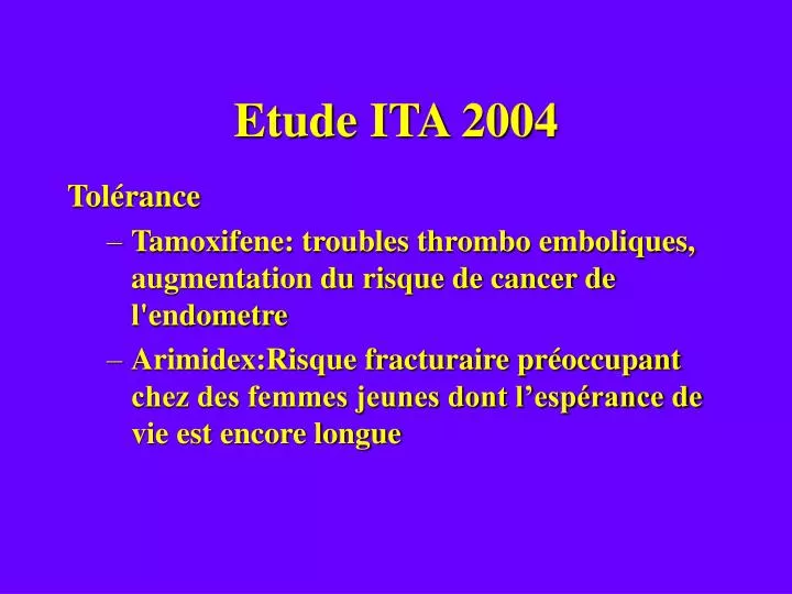 etude ita 2004