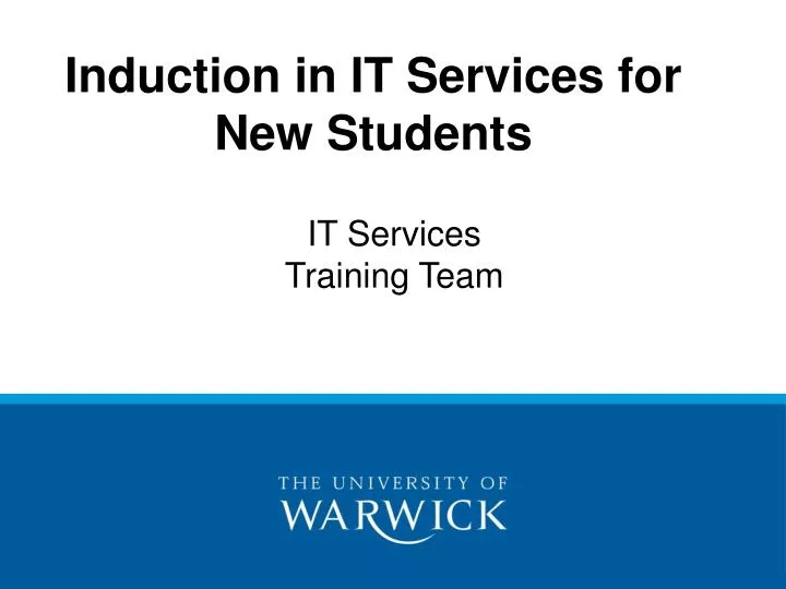 induction in it services for new students