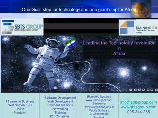 One Giant step for technology and one giant step for Africa