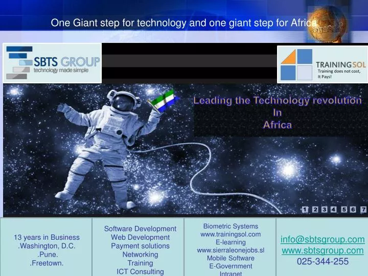 one giant step for technology and one giant step for africa