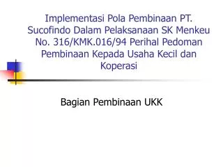 bagian pembinaan ukk
