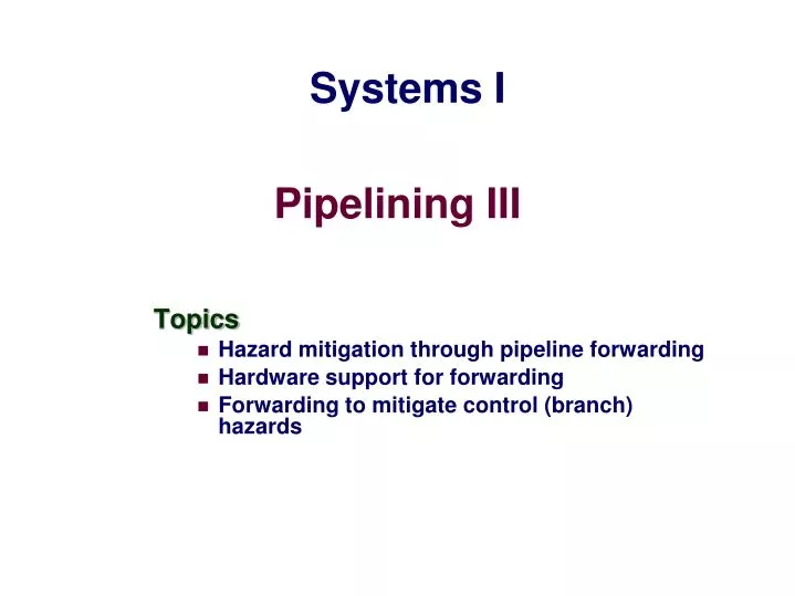 pipelining iii