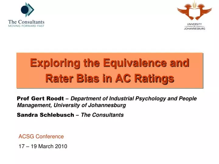 exploring the equivalence and rater bias in ac ratings
