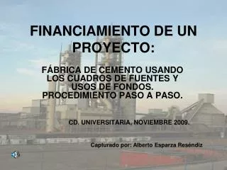 financiamiento de un proyecto
