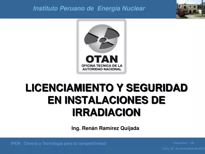 licenciamiento y seguridad en instalaciones de irradiacion