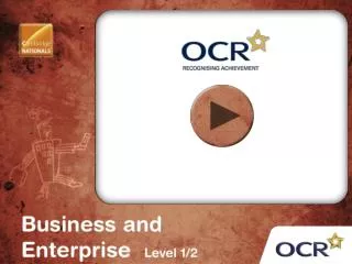 OCR Cambridge National in Business and Enterprise (Level 1 / 2)