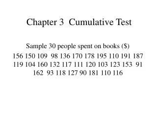 Chapter 3 Cumulative Test