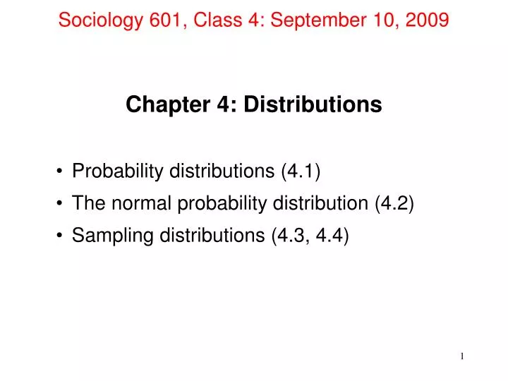 sociology 601 class 4 september 10 2009