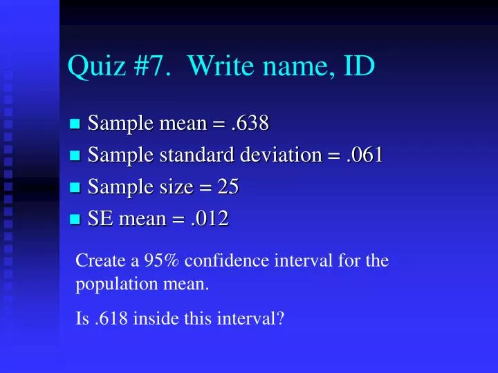 quiz 7 write name id